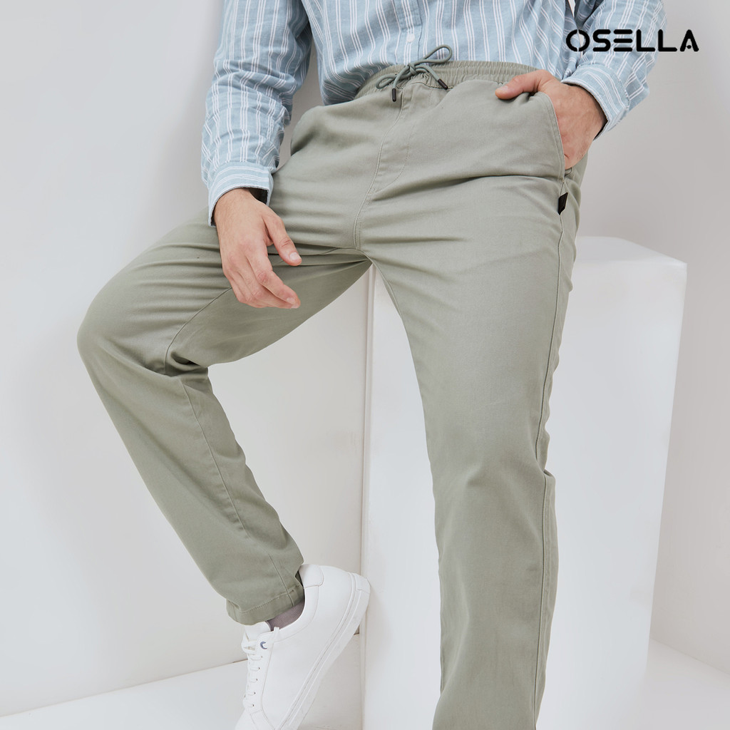 Smith Drawstring Chinos Pants 208P5002 Celana Chinos Panjang Pria