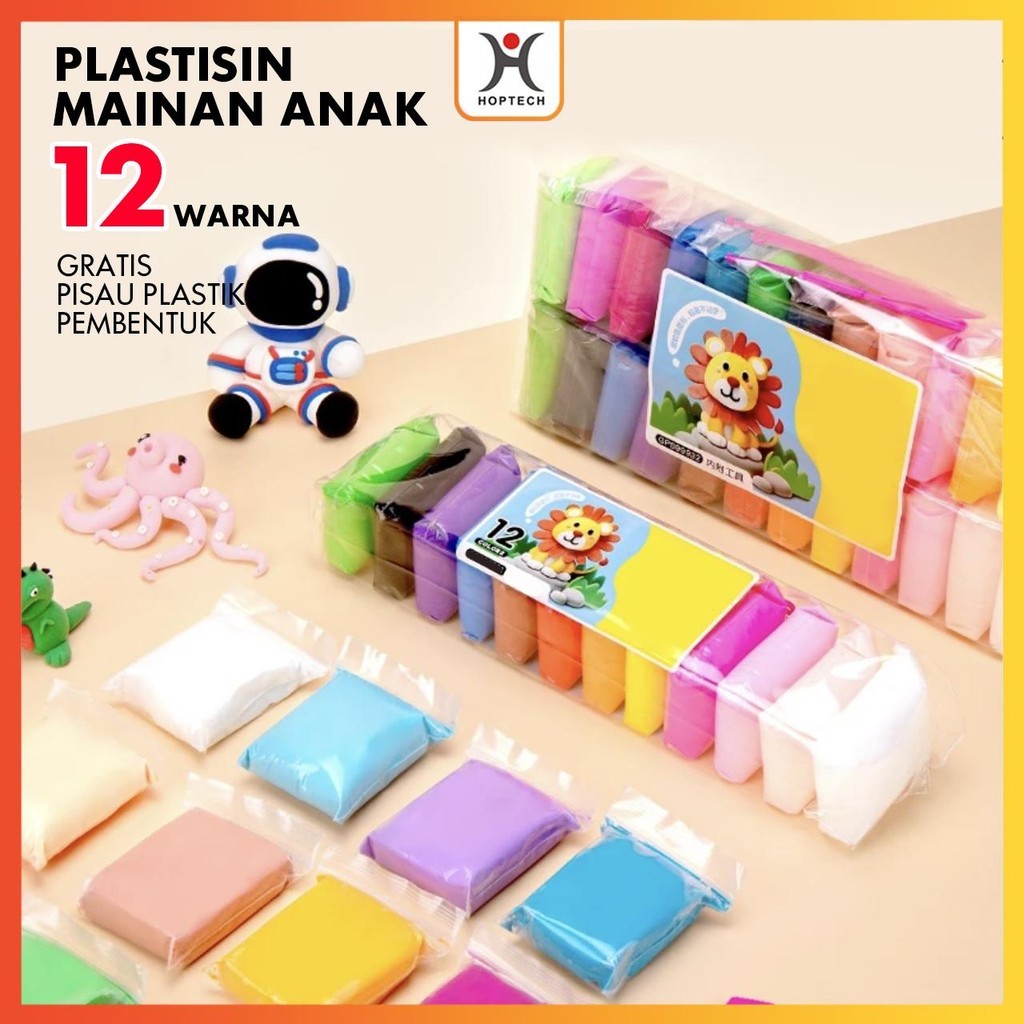 

Plastisin Clay Mainan Anak 12 Warna Mainan Edukasi Anak Tidak Beracun