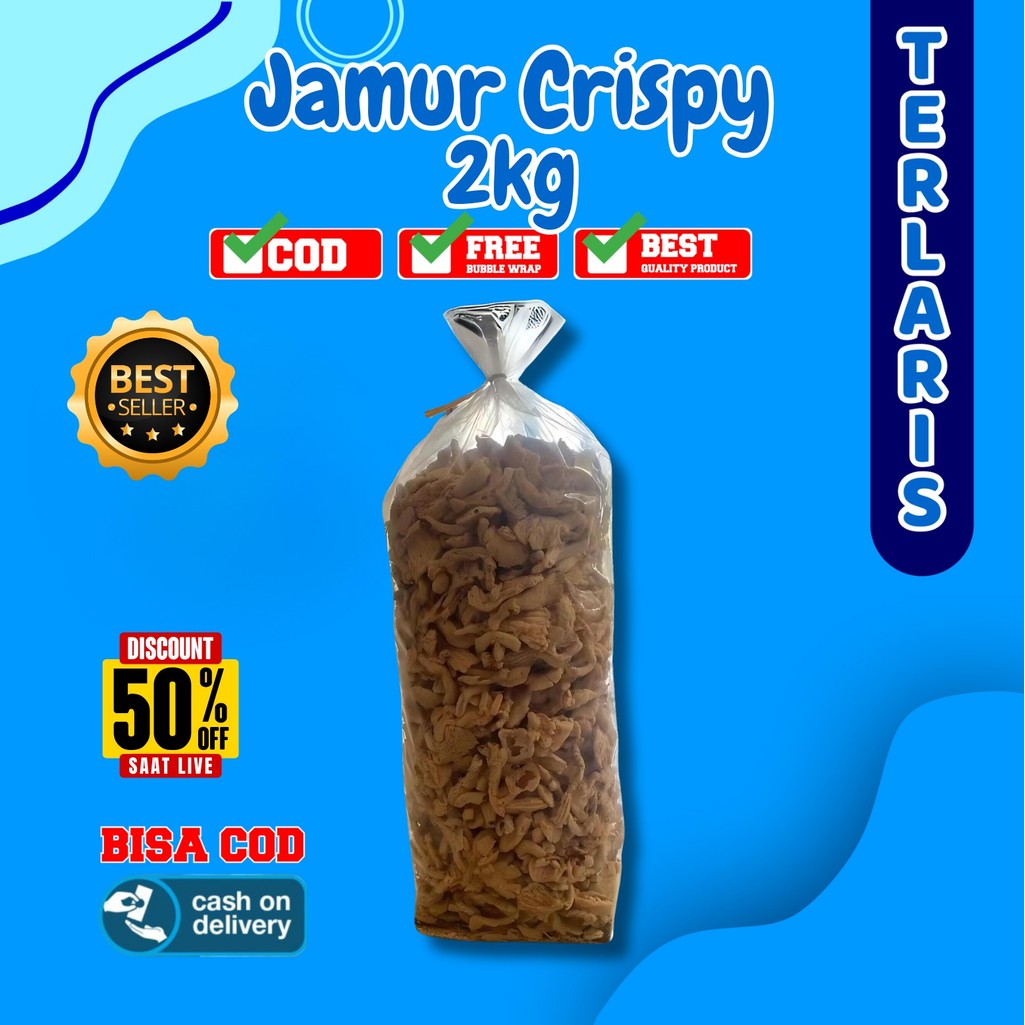 

Keripik Jamur Crispy - Kripik Jamur Tiram Gurih Kriuk Siap Makan 2 kg