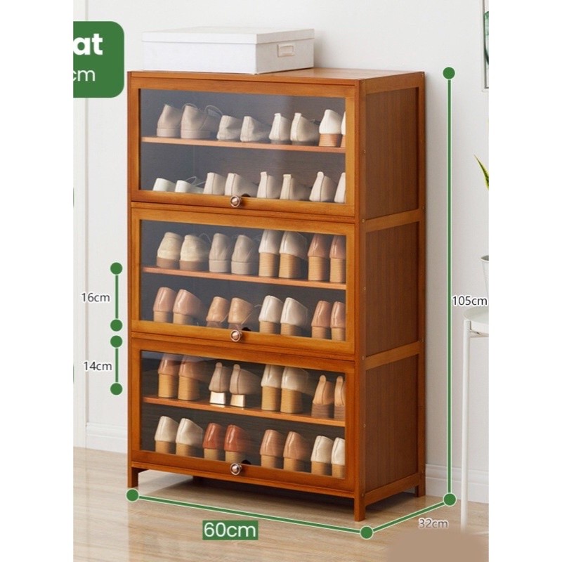 Rak Sepatu Kayu Jati Dolid Asli | Lemari Sepatu Kayu Asli Jati