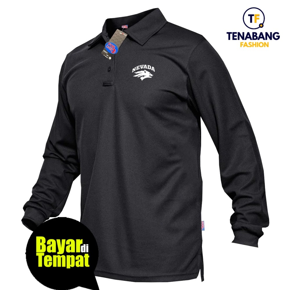 Kaos Polo Shirt Lengan Panjang Terkeren Pria & Wanita Baju Kerah Unisex Kaos Kerah Oval - Polo Lenga