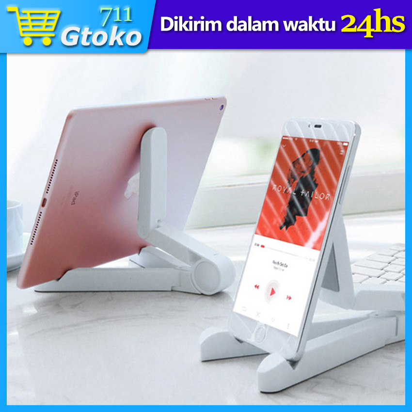 Stand Holder Lipat Dudukan Tablet Android HP iPad Handphone Meja Bahan Plastik Adjustable Anti Slip