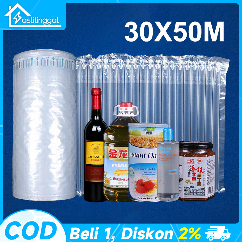 

50M Kolom gelembung, tahan tekanan super, kemasan lebih aman Air Bubble Wrap Anti Pecah Inflatable Bag Plastik Air Bag Roll Cushion Packing Bubble Wrap Extra Bubble Packing Air Bag Cushion Packing Inflatable Bubble Wrap Inflatable Roll