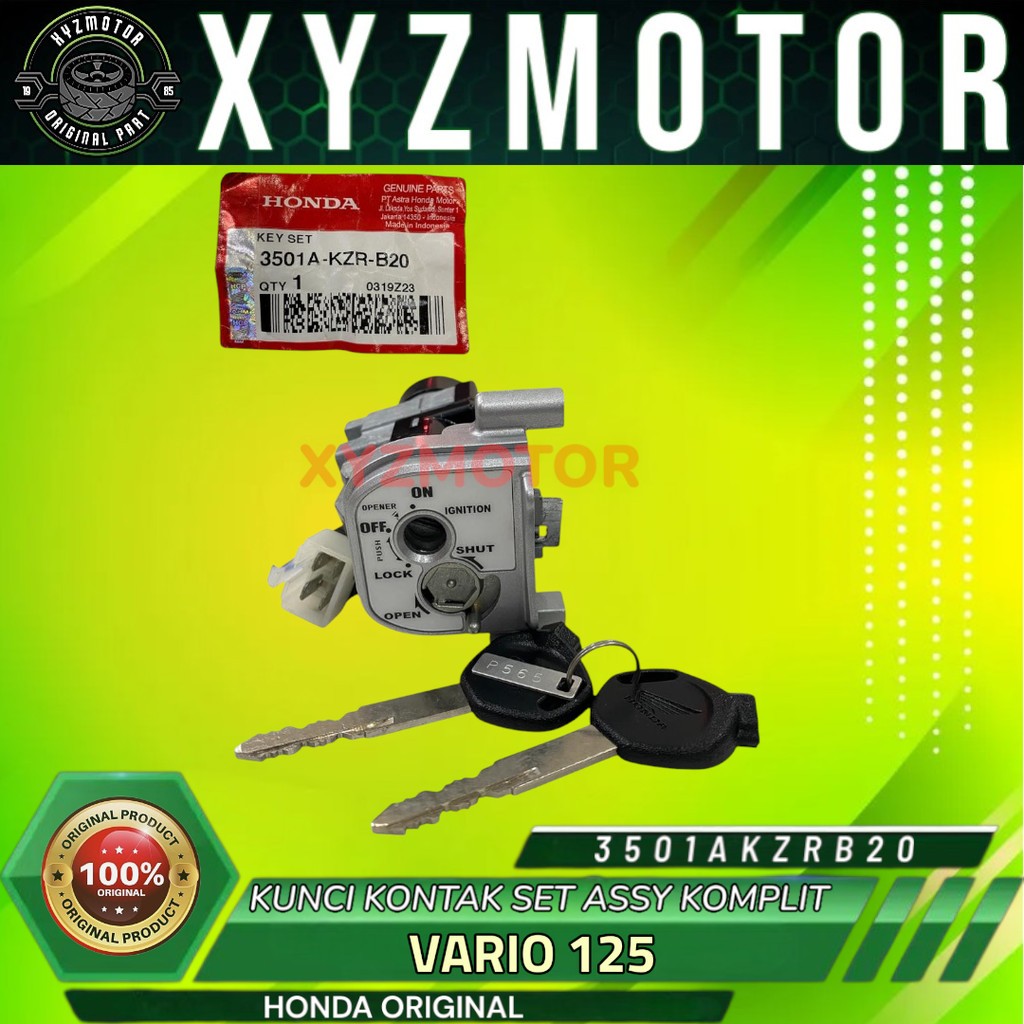 KUNCI KONTAK SET ASSY KOMPLIT HONDA VARIO 125 ORIGINAL 3501A-KZR-B20