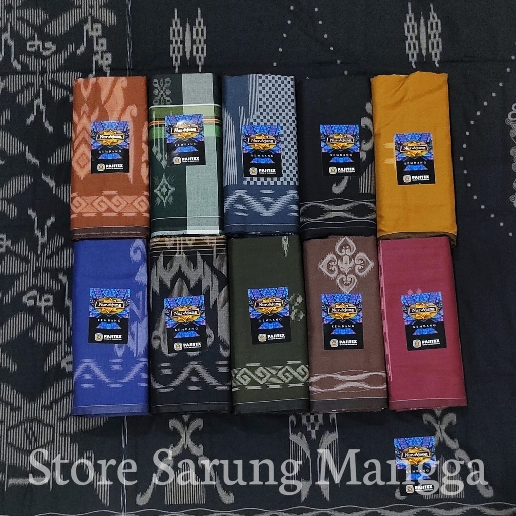 GROSIR 100 PCS - Sarung Nur Ajung Motif Kembang Dewasa