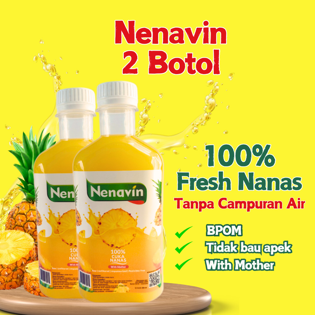 

Nenavin Cuka Nanas Original With Mother Paket 2 Botol