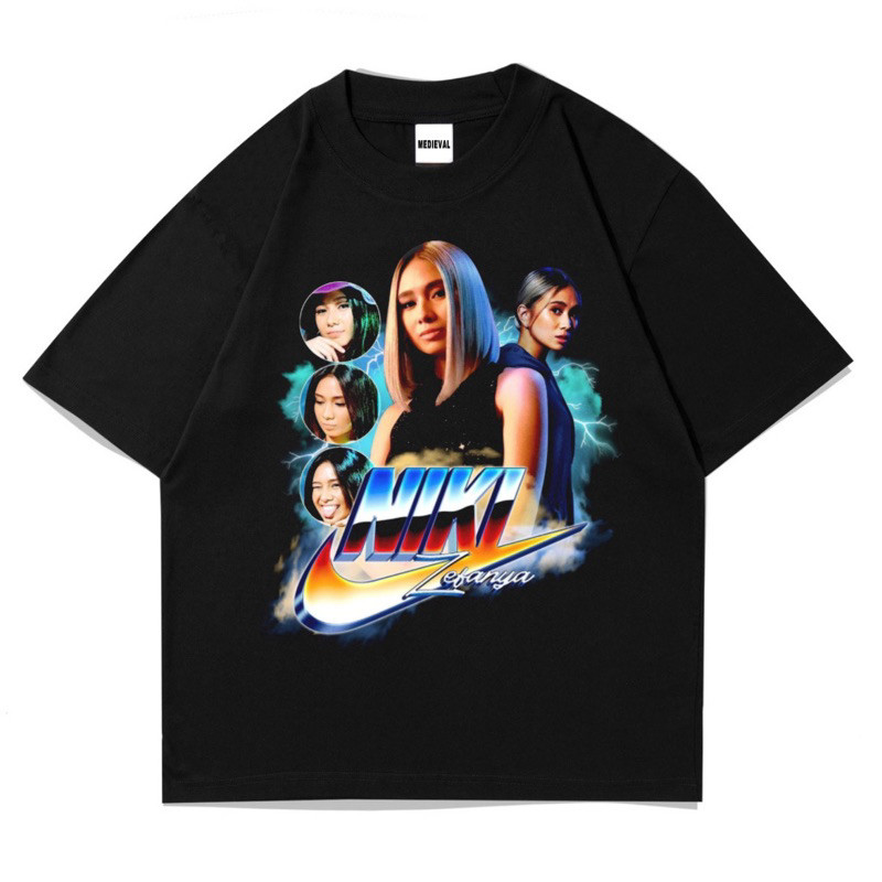 KAOS BAJU NIKI ZEFANYA 88rising | T-SHIRT Vintage Bootleg  Hitam | Rap tee | 88 rising BAND METAL MU