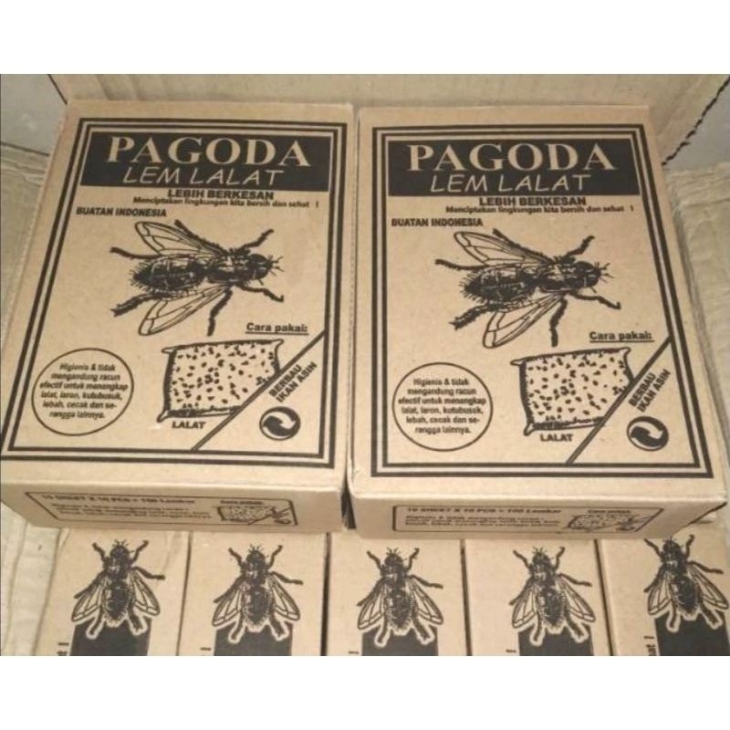 100 lembar lem lalat perekat lalat sakti pagoda