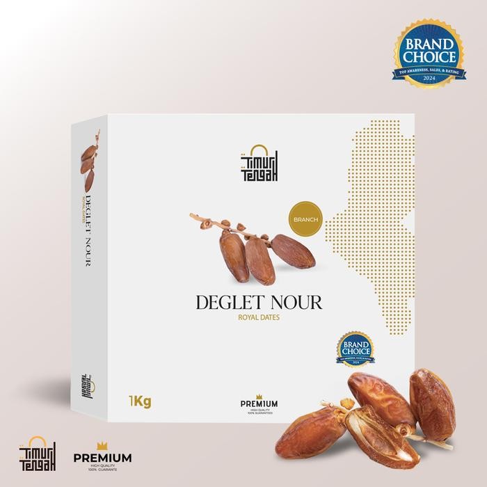 

Kurma Tunisia Tangkai 1kg Timur Tengah Premium Deglet Noor Branch