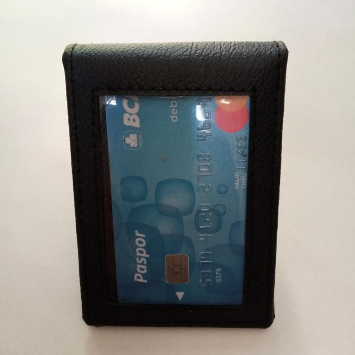 

READY Dompet id card magnet / Name Tag Saku / Holder id Card magnet - Hitam