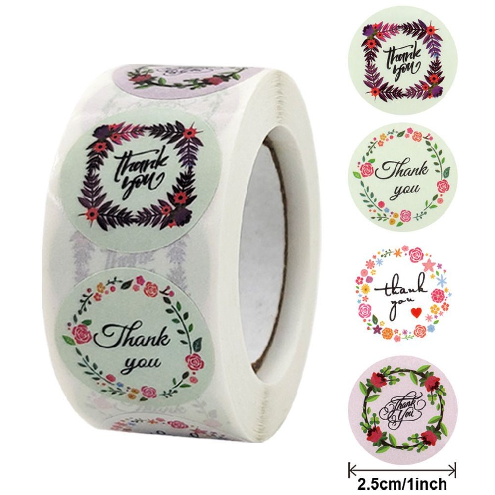 

[oddsolshop] pekanbaru/Stiker Label Thank You Sticker Ucapan Bulat Tempel Label Colorfull 2,5 cm