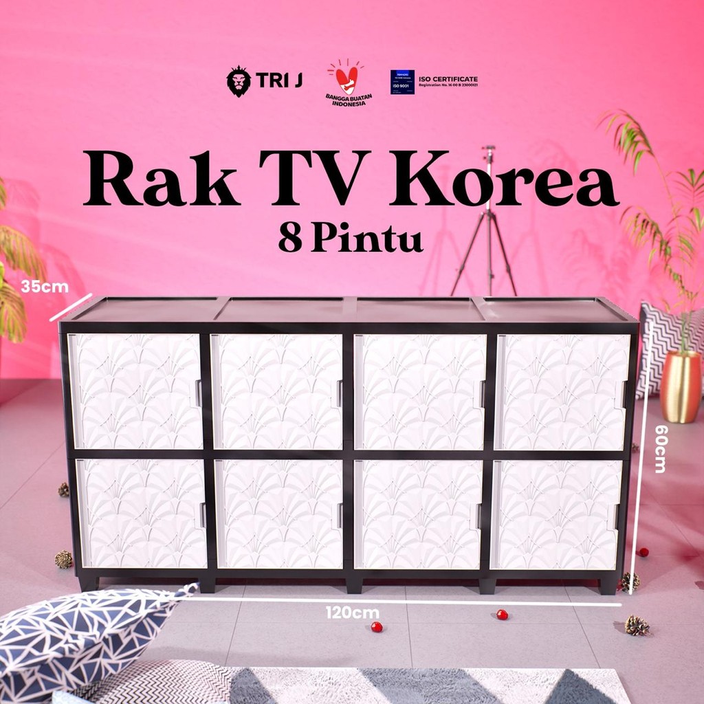 Toko Cimeng - LEMARI PLASTIK 8 PINTU RAK TV KOREA RAK PAKAIAN RAK BARANG