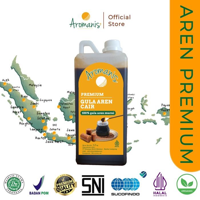 

Gula Aren Cair premium Aromanis - arenga palm sugar syrup 1.2kg