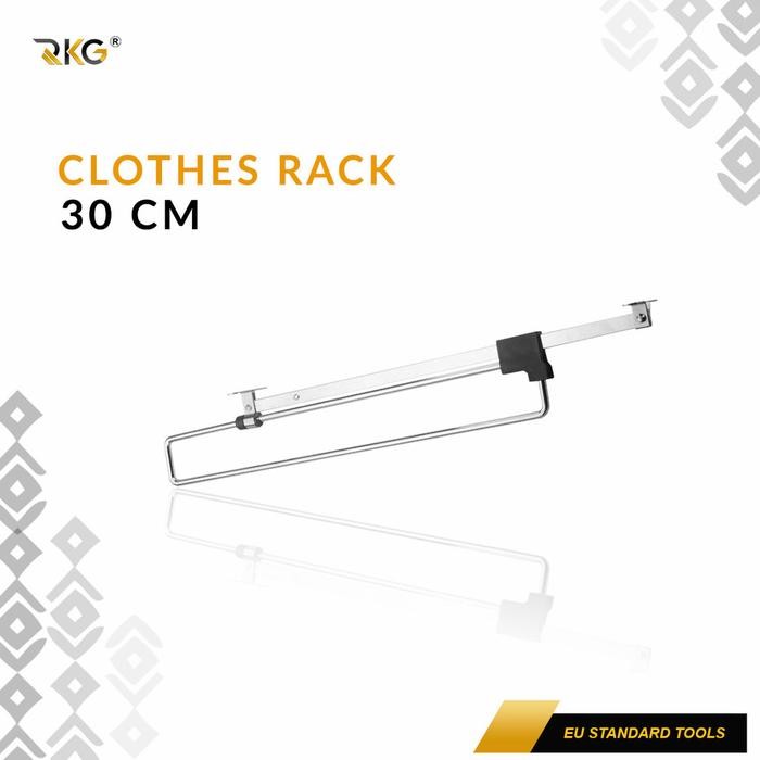 RKG Rel Teleskopik Gantungan Lemari Pakaian Pull Out Rack Cabinet