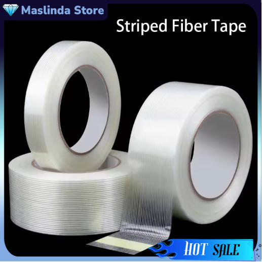 

Lakban Solasi Selotip Pita Serat Jaring Multifungsi Super Kuat Strong Fiber Tape Grid Packingan - MS