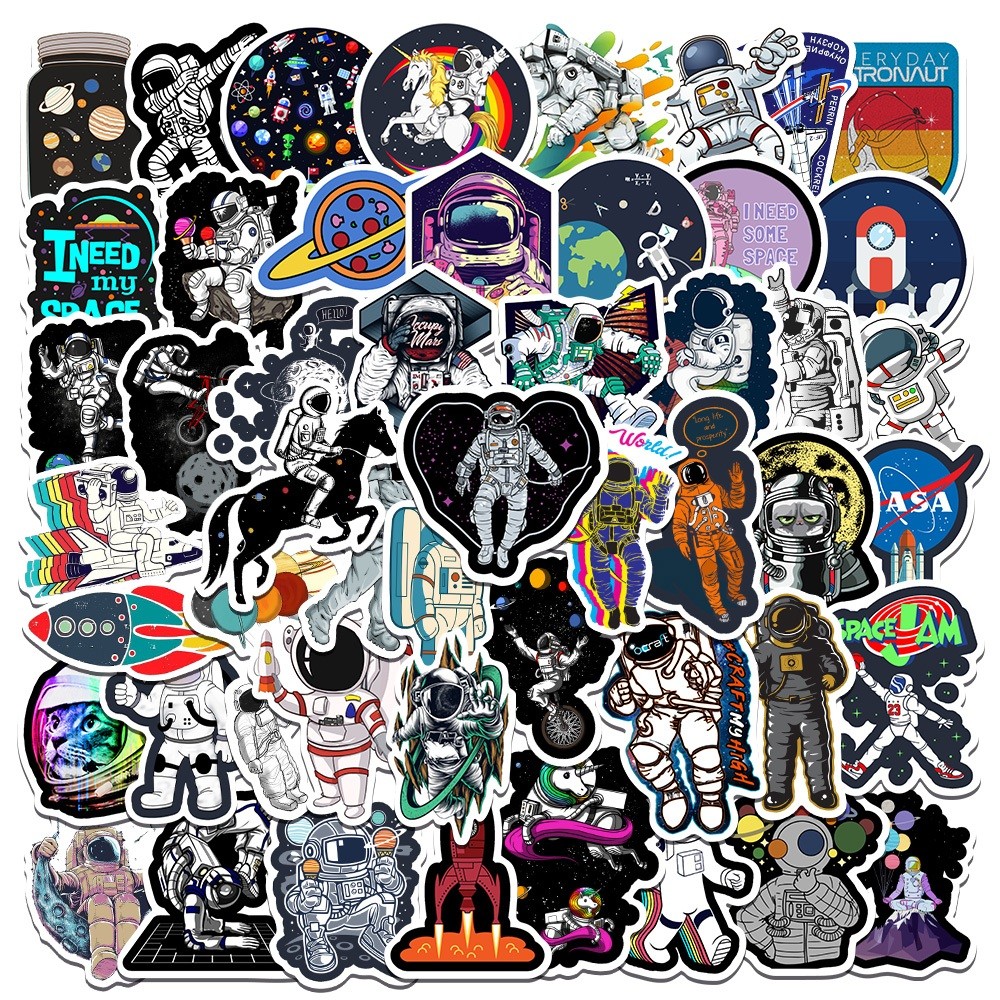 

Stikers Pack NASA Space Astronaut Stiker Anti Air-Sticker Aesthetic Buku Casing HP Laptop Helm Motor Botol