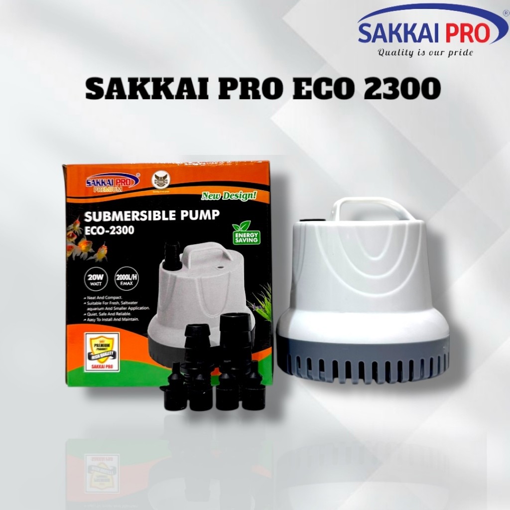 Pompa Air Celup Aquarium 2000 L/H SAKKAI PRO ECO 2300 Mesin PSP Kolam Ikan Koi pompa air kolam ikan