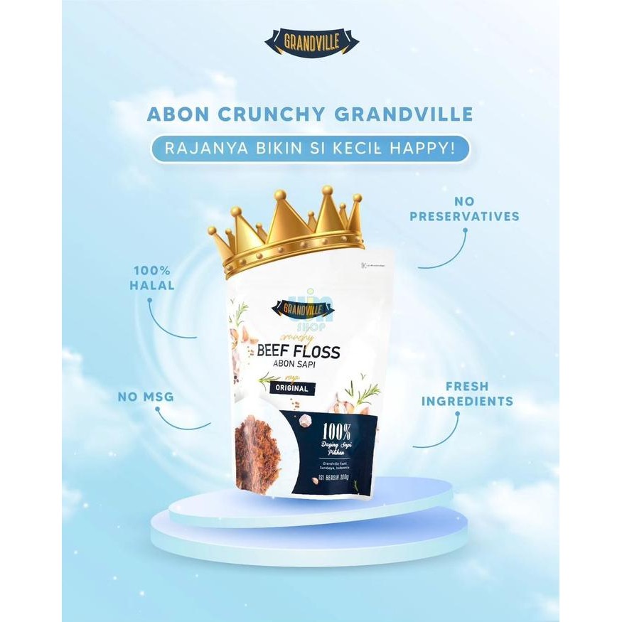 

Grandville Abon Sapi Asli 100gr Rasa Original Crunchy Beef Floss - Abon Sapi 100gr [terlaris]