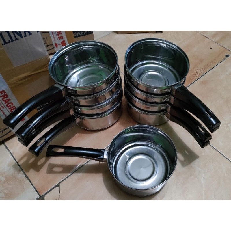 JAMIN MURAH paket Panci godokan rebus panci mie panci susu Setengah lusin(6 biji)(BISA LANGSUNG ORDE