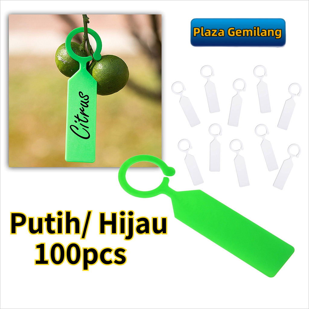 

Label Tanaman Hijau Putih Waterproof 100pcs TancapTag NKT untuk Identifikasi Tanaman Bahan Plastik Tahan Cuaca