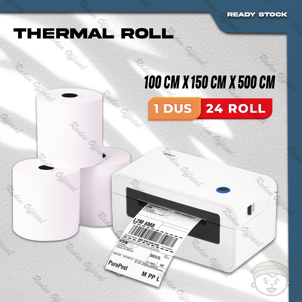 

Kertas Thermal Sticker Label Barcode Ukuran 100X150 1Roll Isi 500 Pcs