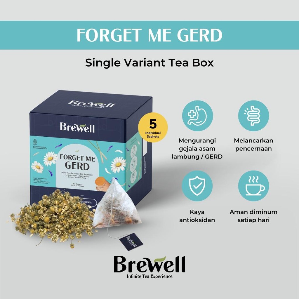 

FORGET ME GRED - BREWELL TEA BOX - ISI 5 SACHET