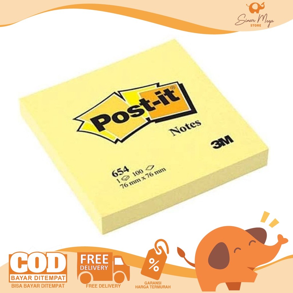 

3M Post It Sticky Notes Memo 654