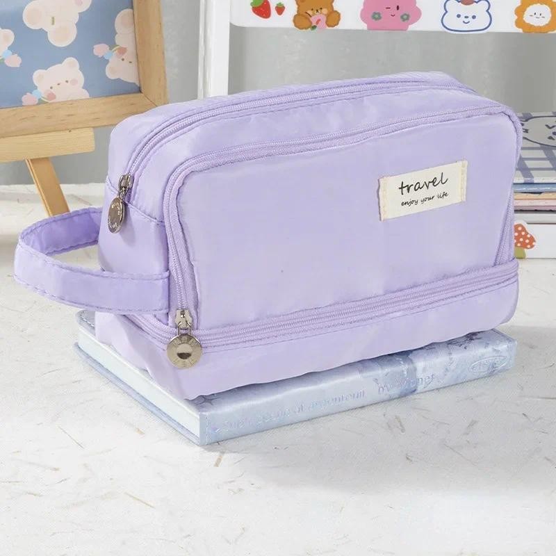 

2024 Large Capacity Pencil Cases Three-layer Cute Pencil Bag Student Teacher Stationery Pen Pencil Holder Gift for Kids
