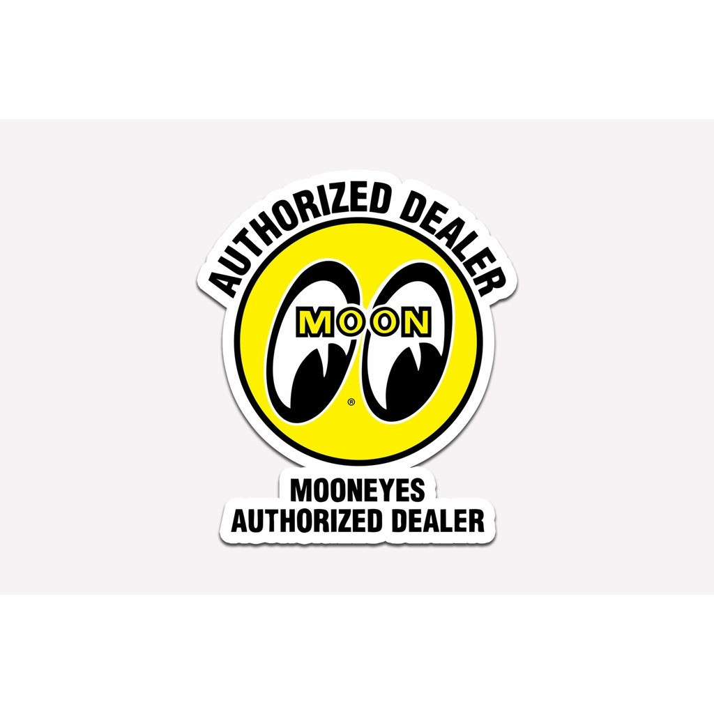 

Stiker Mooneyes Sponsor Motor Vinyl Laminasi Glossy Sticker Cutting