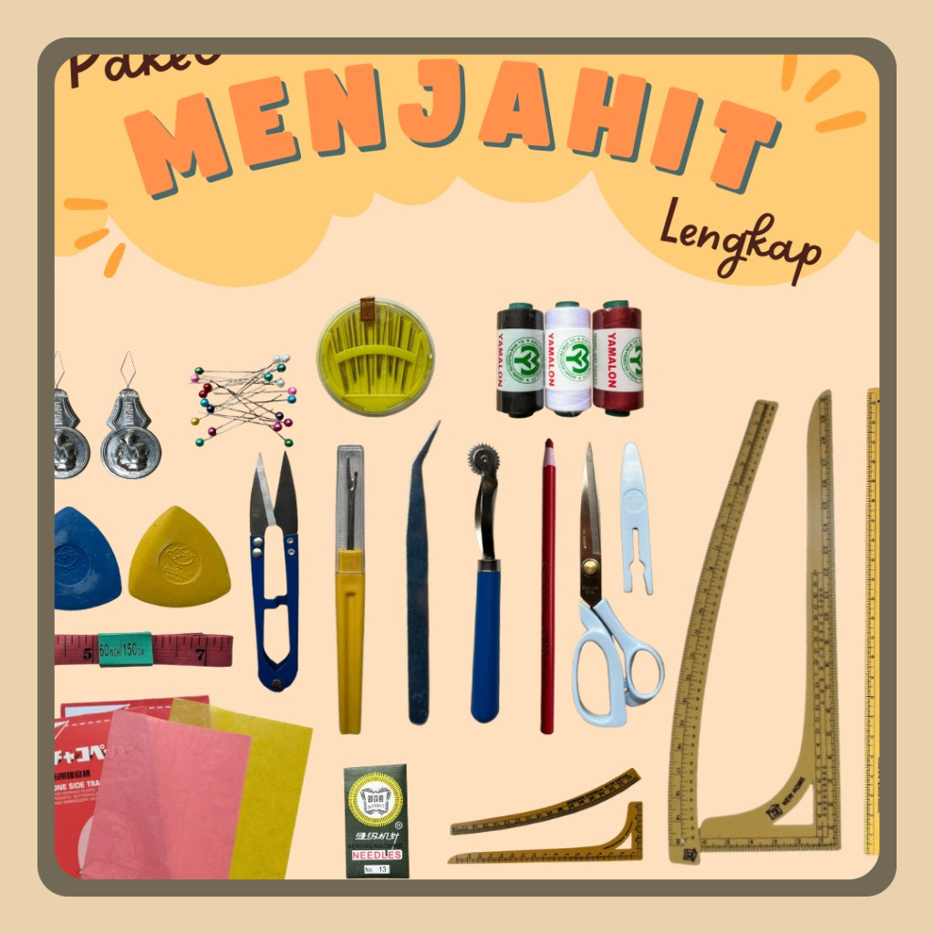 [LENGKAP] Paket Alat/Peralatan Jahit/Penjahit/Menjahit Pemula/Kursus Lengkap Ekonomis