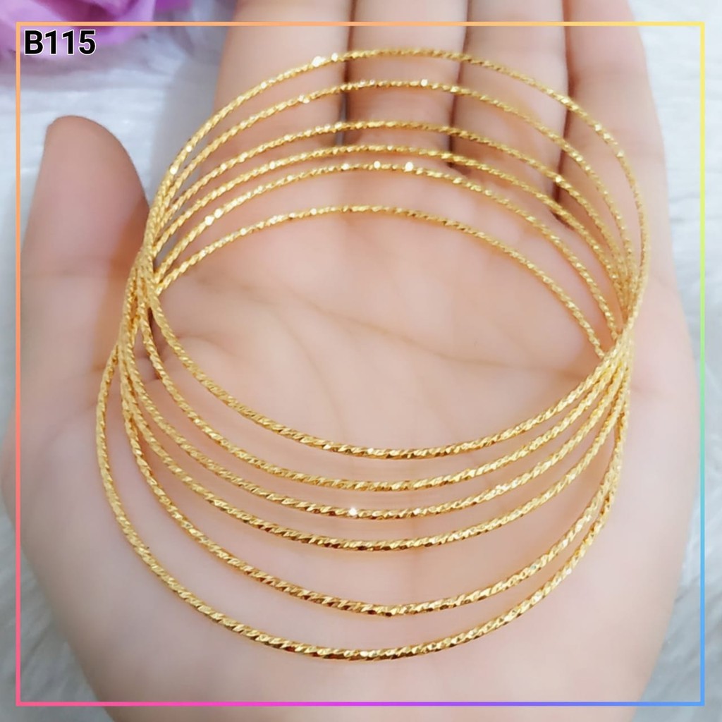 Gelang xuping gelang dewasa Keroncong Gold perhiasan lapis emas B115