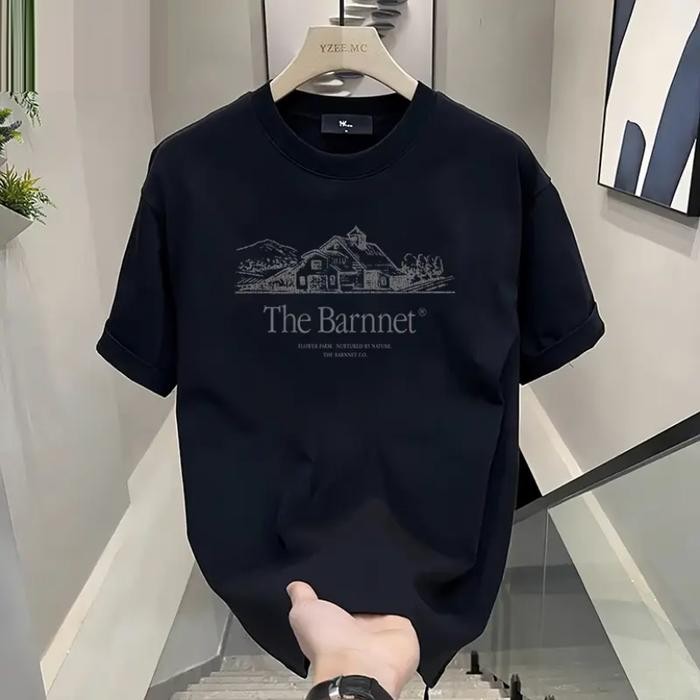 (COD) Kaus Lengan Pendek Leher Bulat Motif Katun Pola Log Cabin Terlaris Atasan Trendi Kepribadian L