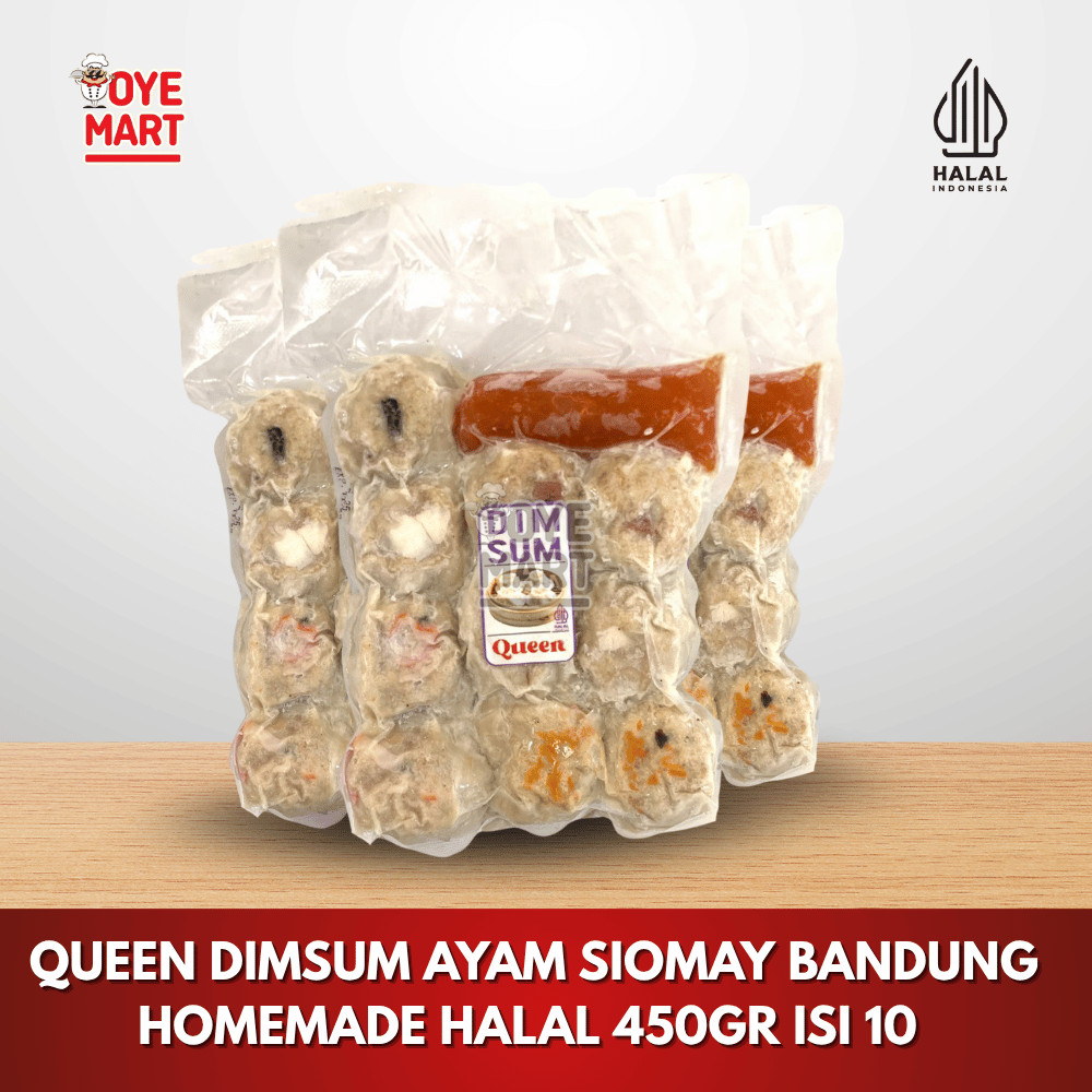 

QUEEN DIMSUM AYAM SIOMAY BANDUNG HOMEMADE HALAL 450 GR ISI 10