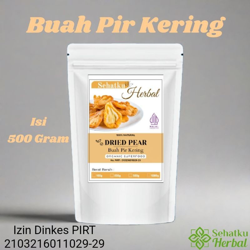 

SEHATKUHERBAL Dried Pear : Buah Pir Kering isi 500 Gram