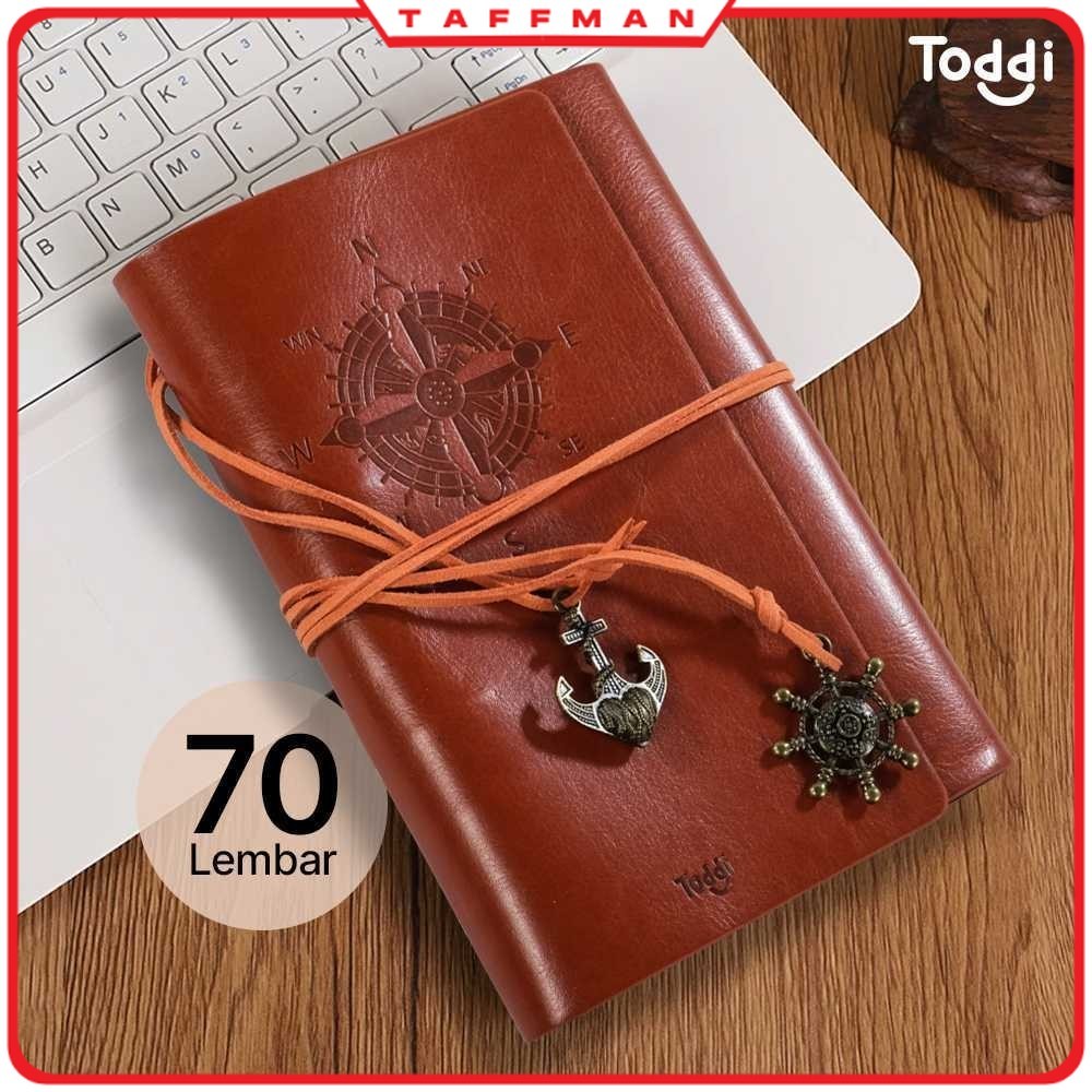 

TM - TODDI Buku Catatan Binder Kulit Notebook Retro Pirate Compass - ZB045