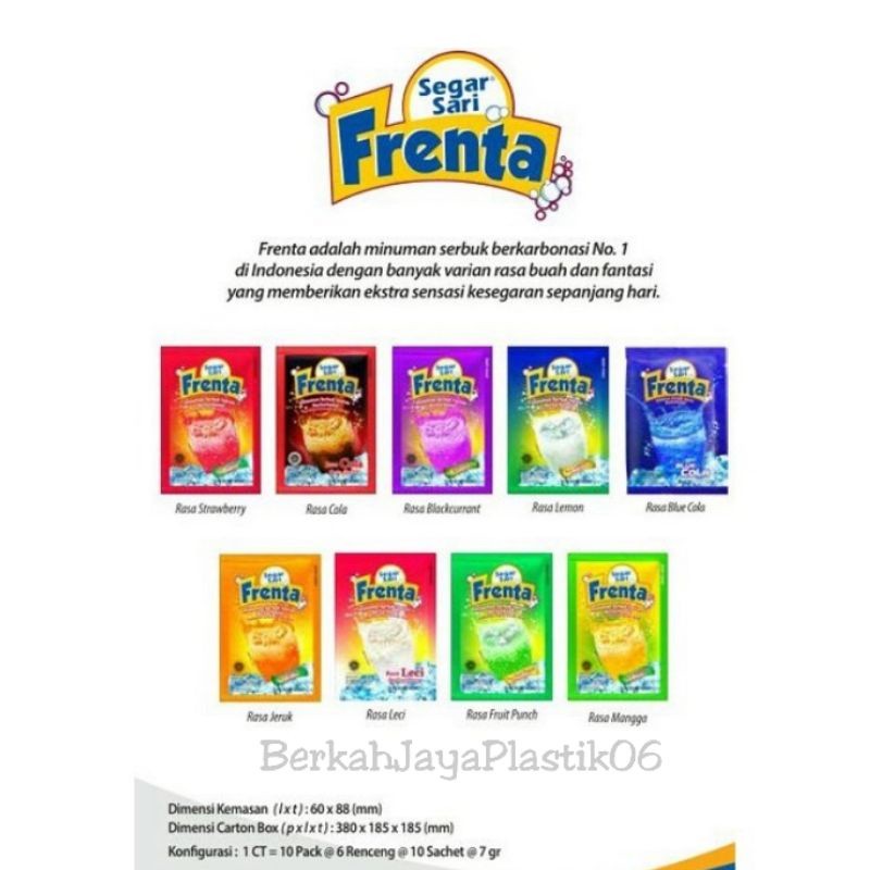 

Frenta Serbuk Minuman 1 renceng isi 10 sachet