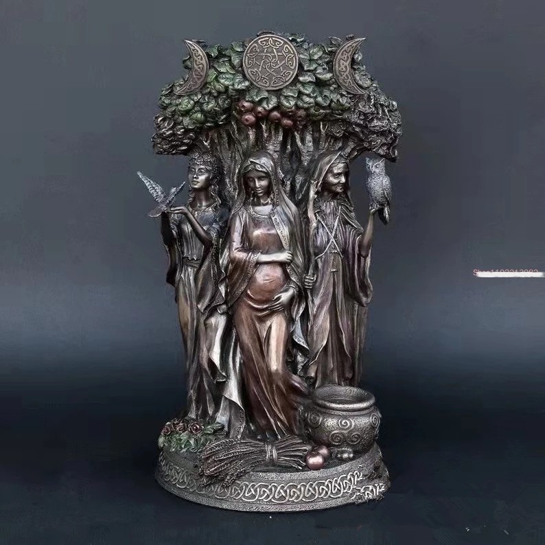 

Retro Greece Religion Triple Goddess Artemis Aphrodite Hecate Resin Ornaments Figurines Miniatures Crafts Christmas Home Decor