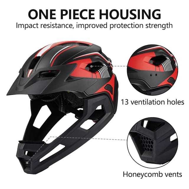 Helm Sepeda Anak Fullface Kids Modular 2 in 1 Helmet Full Face Pushbike Downhill BMX MTB Skuter Bala
