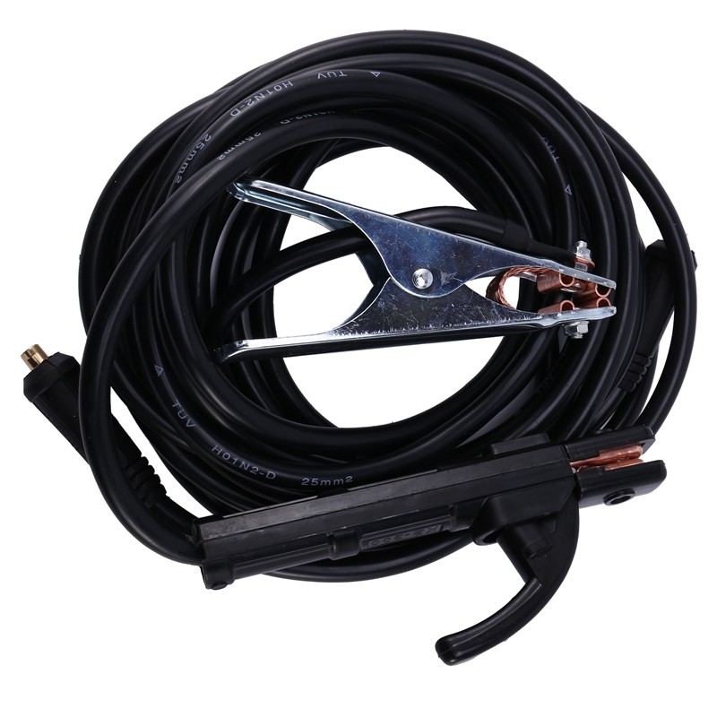 Welding Machine Accessories 200 Amp Electrode Holder 5Meter Cable+300 Amp Earth Clamp 3Meter Cable, 