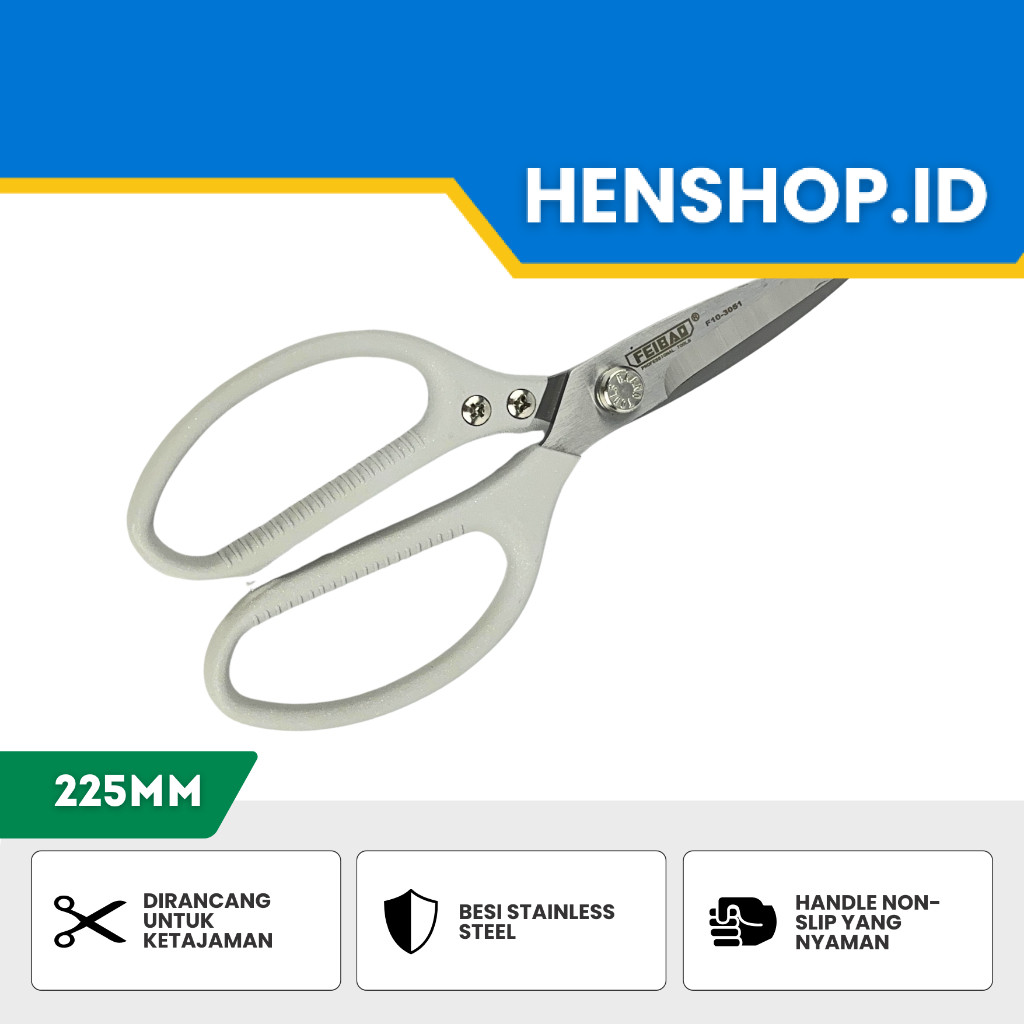 

Feibao Gunting Serbaguna 9 Inch / Multifunction Scissors 225mm / Stainless Steel / F10-3051