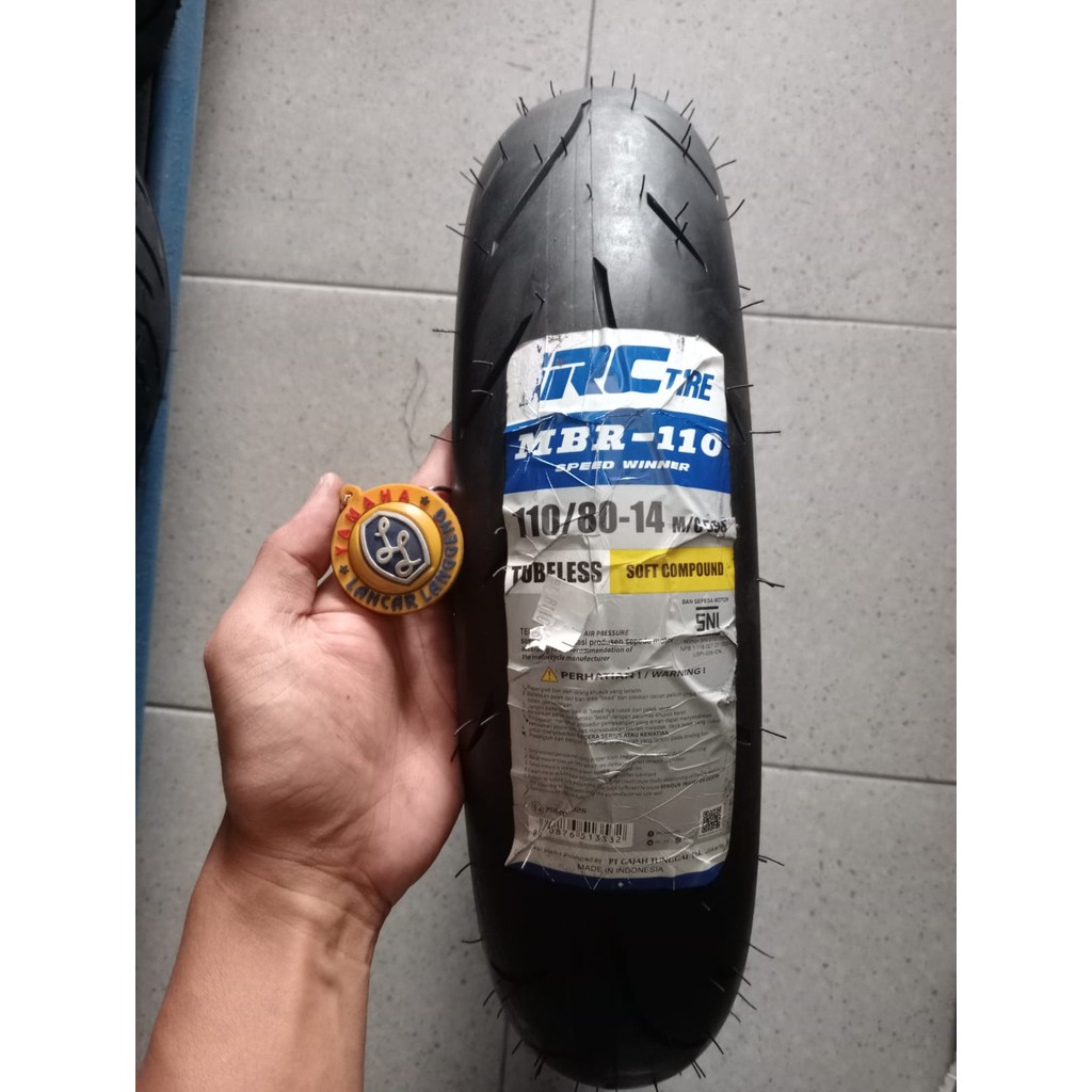 BAN LUAR IRC MBR 110 / BAN DEPAN AEROX / MATIC RING 14 UKURAN 110/80-14 TUBELESS