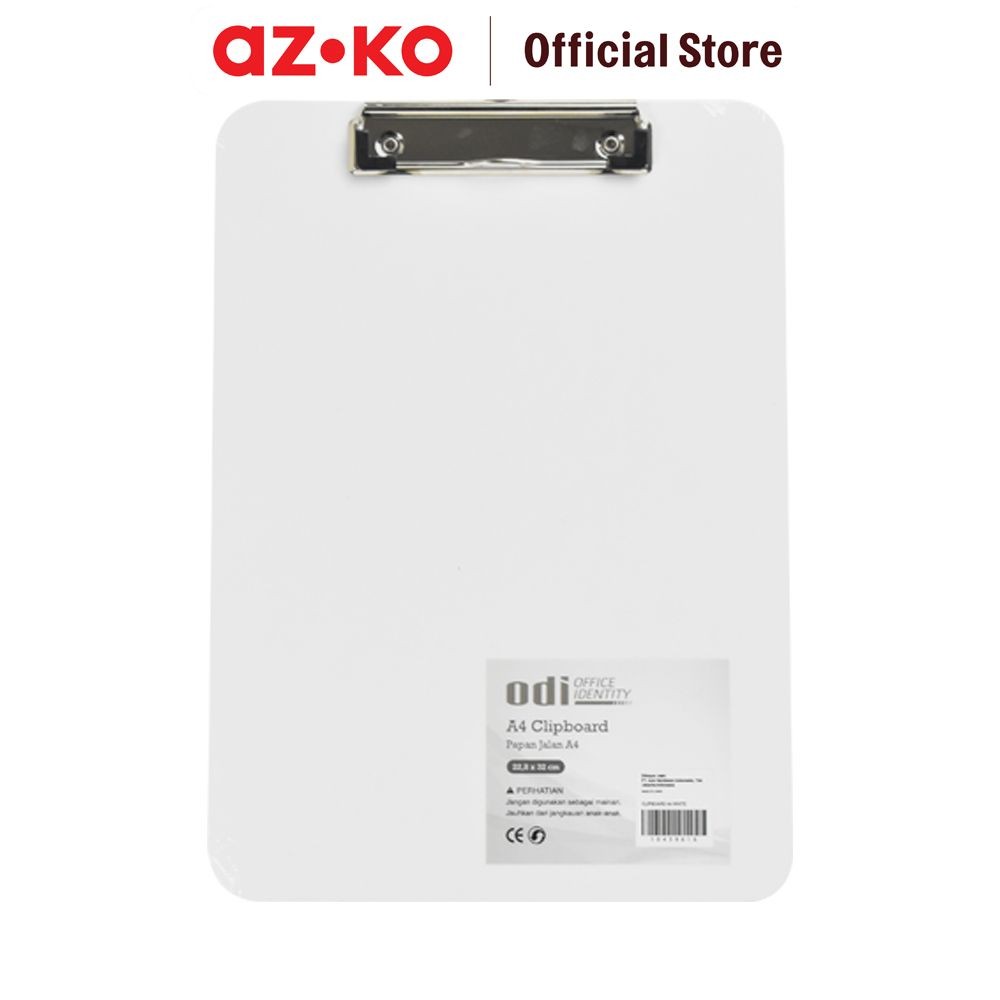 

AZKO Odi Papan Clipboard A4 - Putih Papan Jalan Ujian Board Tatakan Kertas Perlengkapan Kantor Dan Sekolah