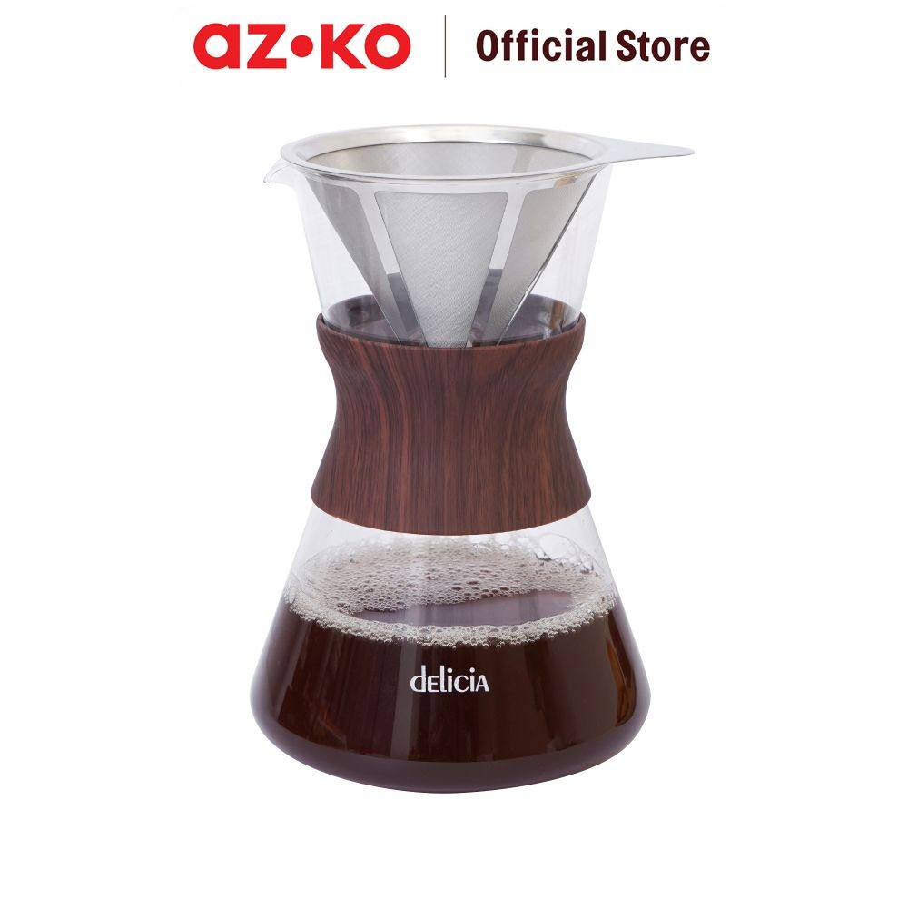 AZKO Delicia 880 ml Coffee Maker Manual Brew Mesin Kopi Espresso Machine Alat Pembuat Minuman Kopi