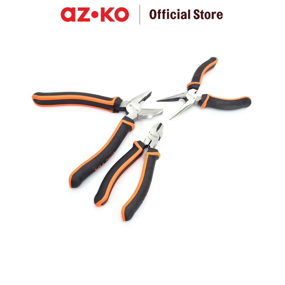 AZKO Tactix Set Tang Multifungsi 3 Pcs Pliers Hand Tool Alat Perkakas Pertukangan Peralatan Tukang