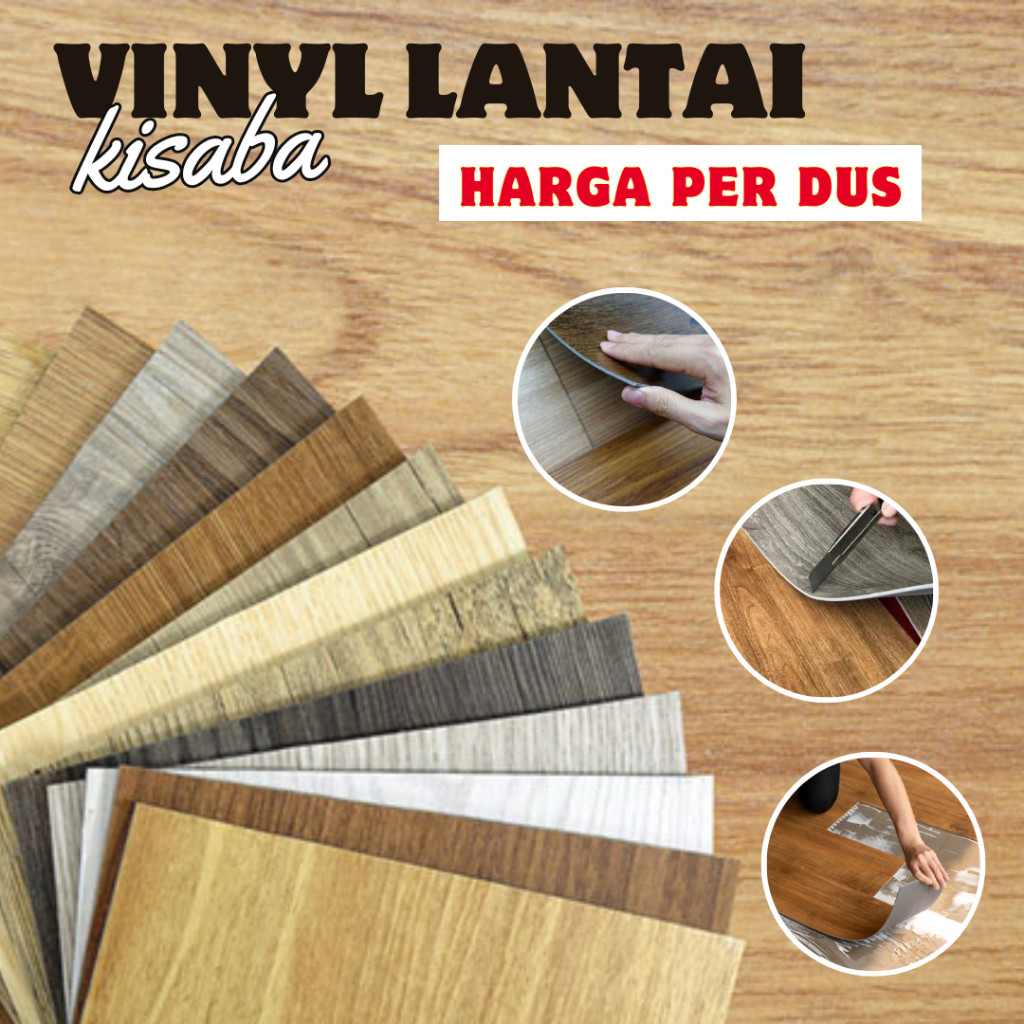 Vinyl Lantai Kisaba Tebal 3 mm Lantai Vinyl Motif Kayu Harga Per Box