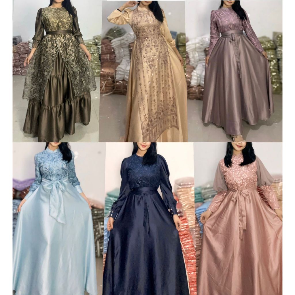 VY76MZ fo-ni gamis maxi- gamis pesta kode fo-ni