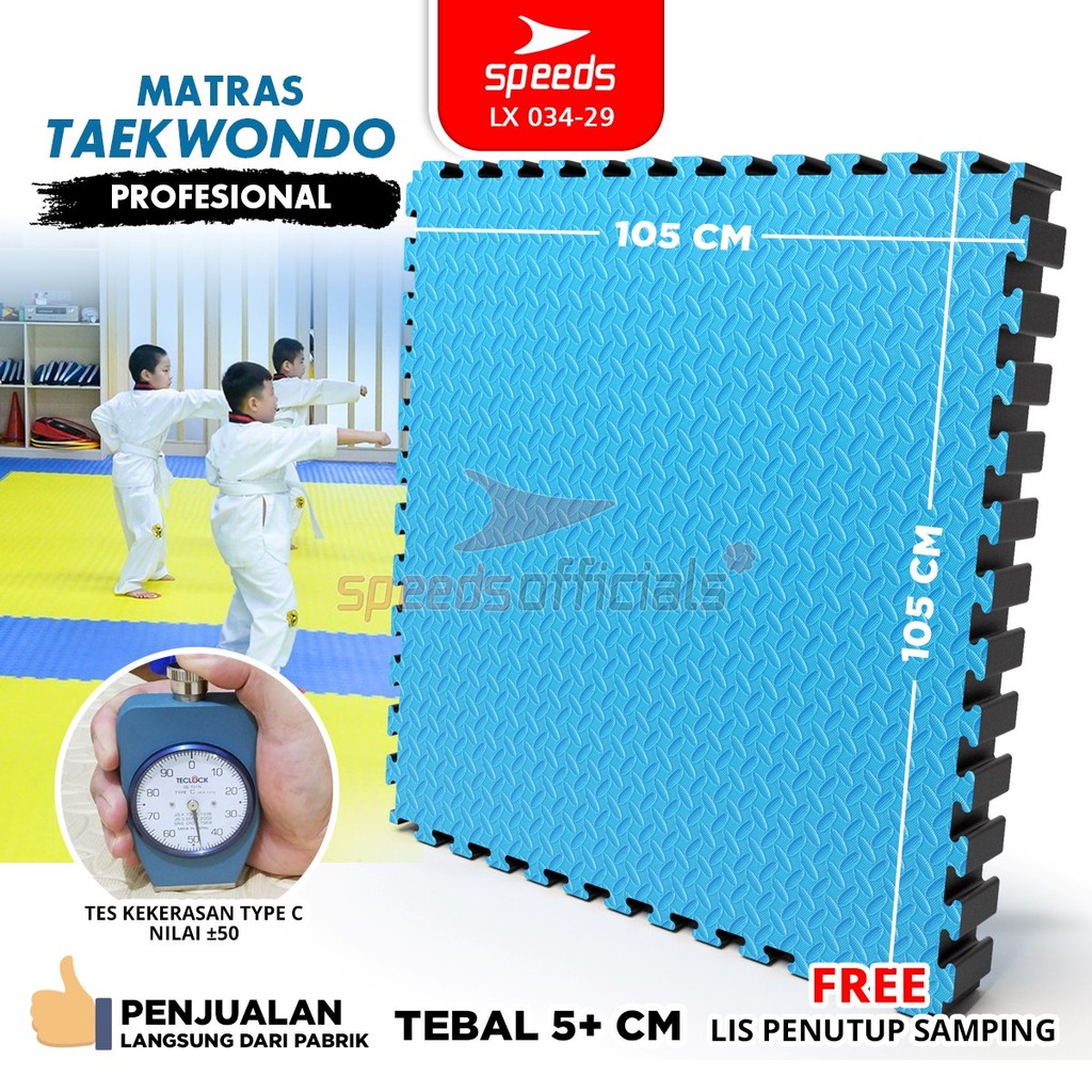 SPEEDS Matras Takewondo Tebal 5cm Matras Evamat Bela Diri Silat Eva Puzzle Karate Mat 034-29