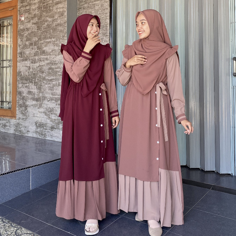 GAMIS AYANA KOMBINASI | HIJABSHEILY / GAMIS TERBARU / GAMIS WANITA / GAMIS KEKINIAN