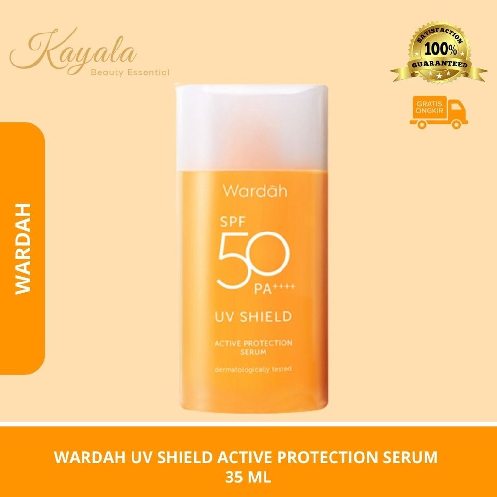 WARDAH UV SHIELD ACTIVE PROTECTION SPF 50 ++ PA +++ SERUM 35 ML - susncreen wardah - wardah sunblock