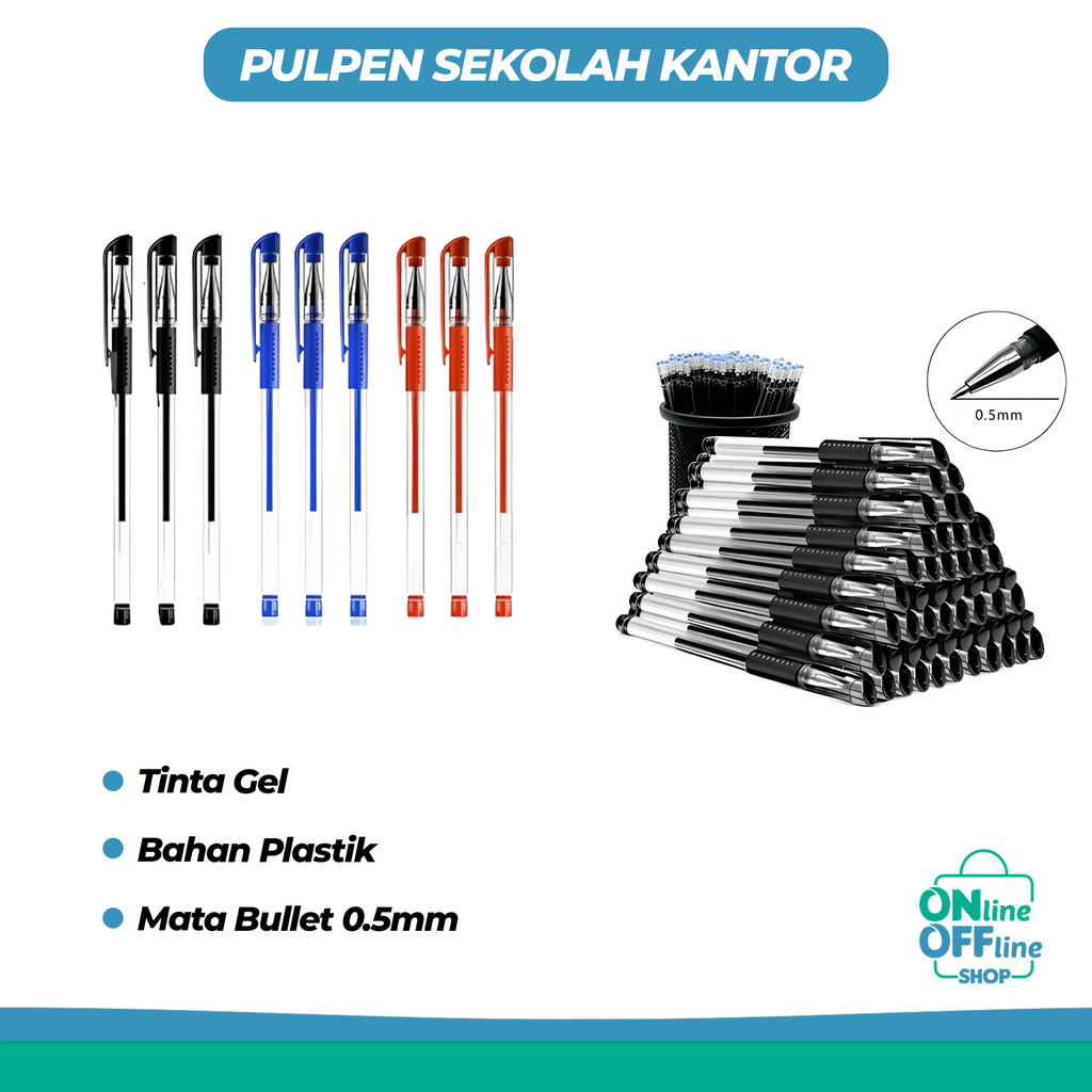 

Pulpen Sekolah Kantor Mata Pena Bullet 0.5mm Import 481